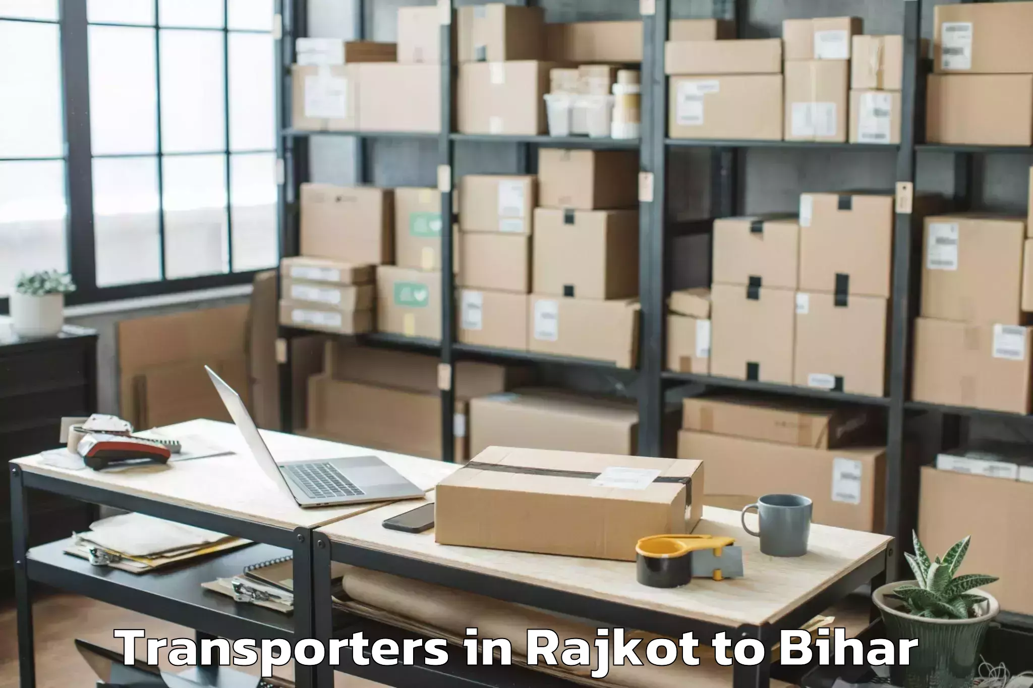 Get Rajkot to Kahara Transporters